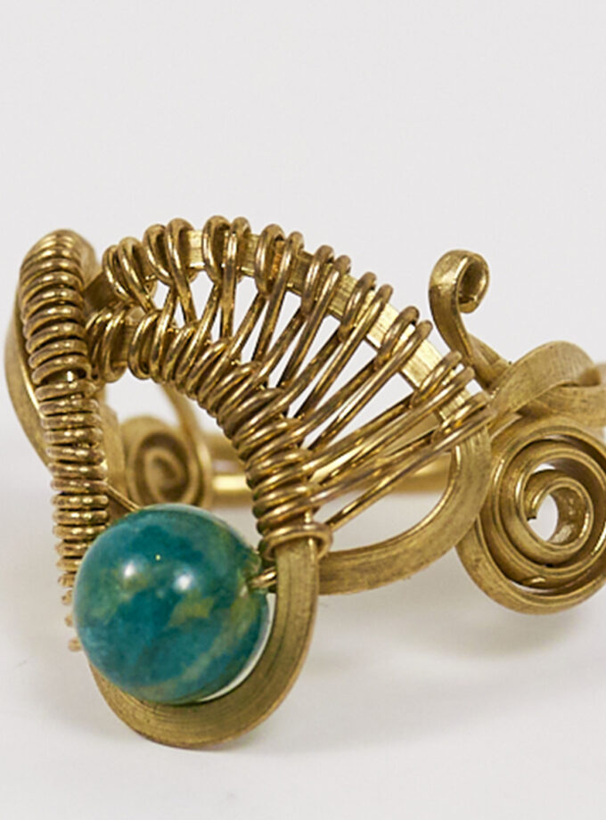 Anillo filigrana Amazonita