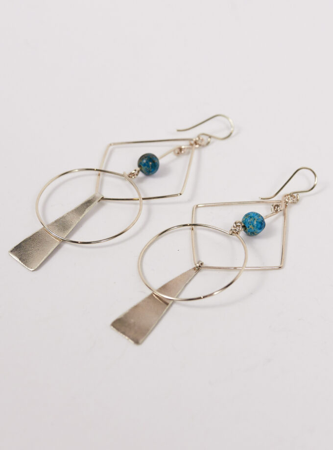 Pendientes mandala turquinita