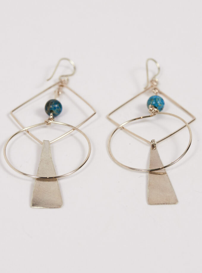 Pendientes mandala turquinita