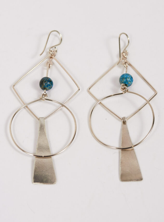 Pendientes mandala turquinita