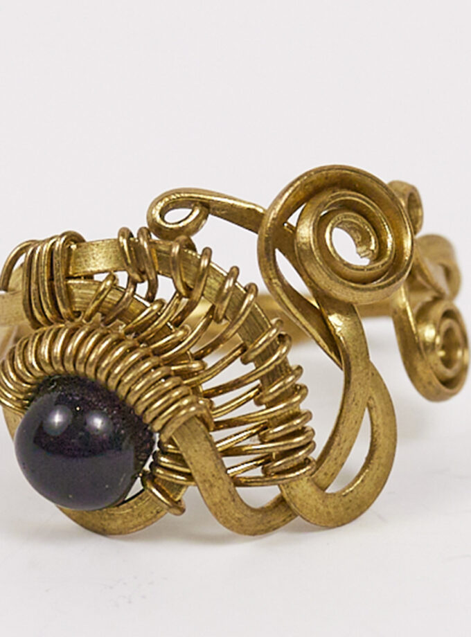 Anillo alambrismo ajustable onix