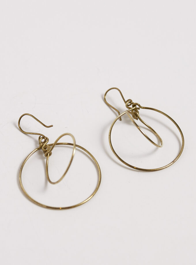 Pendientes círculo tridimensionales