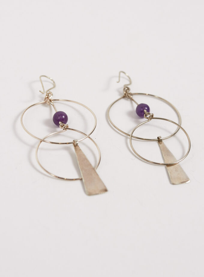 Pendientes mandala amatista