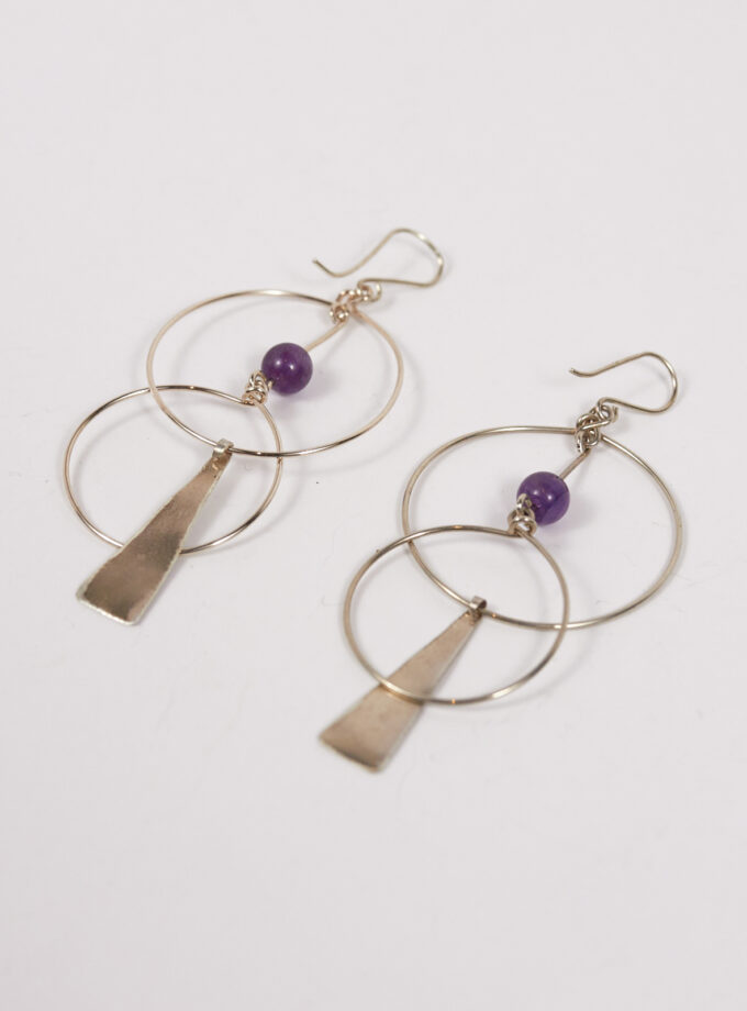 Pendientes mandala amatista