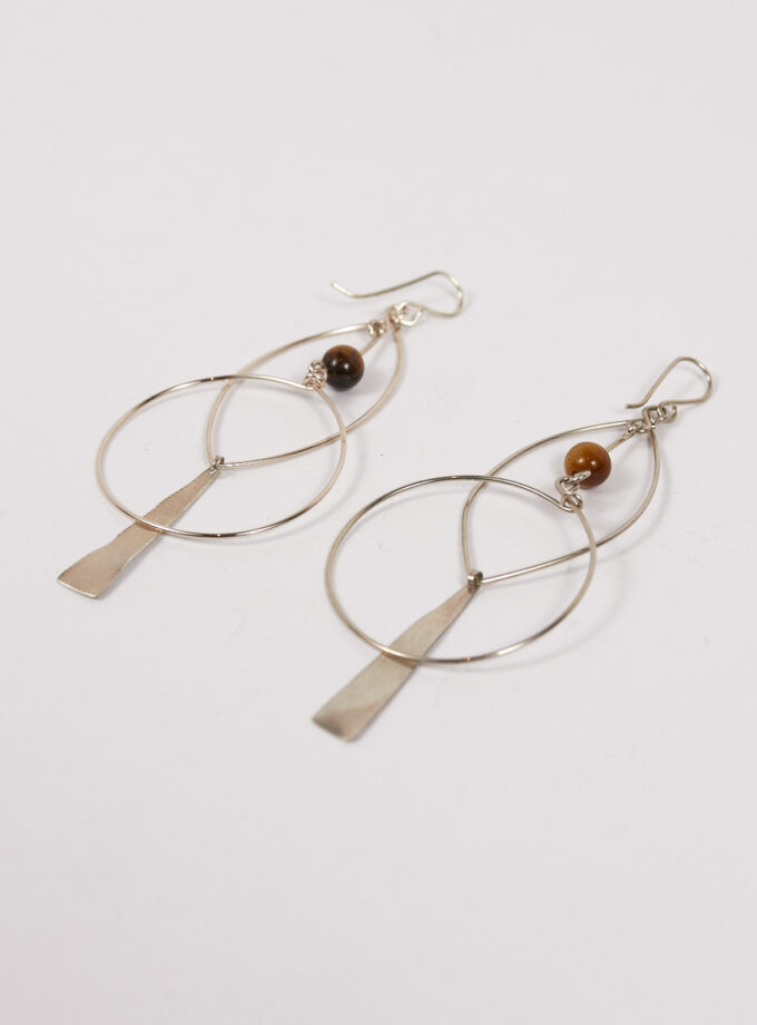 Pendientes mandala ojo de tigre