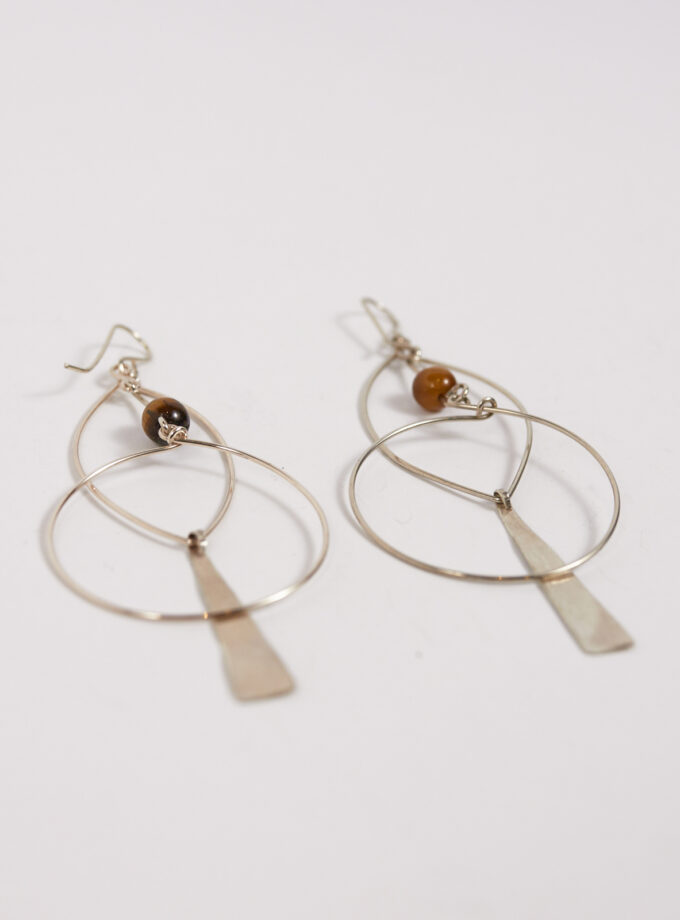 Pendientes mandala ojo de tigre